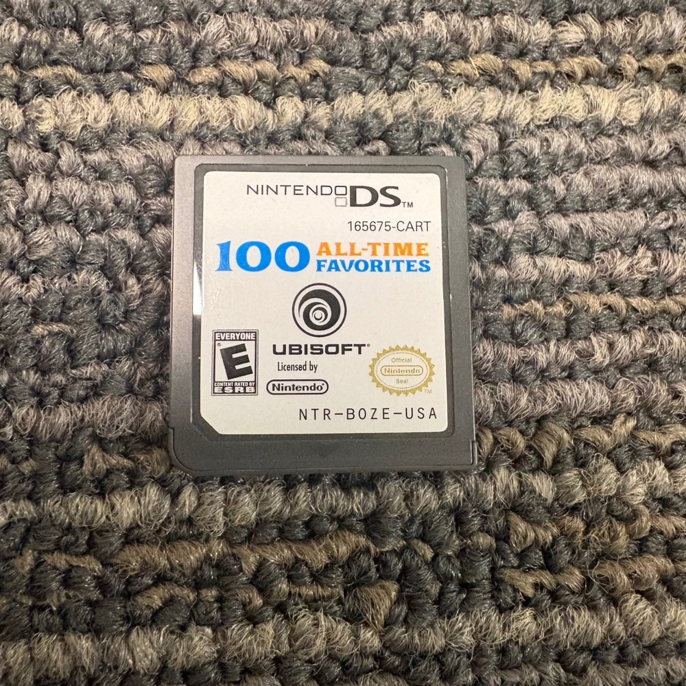 Nintendo DS Game 100 All-Time Favorites Ubisoft NTR-BOZE-USA Cartridge Only